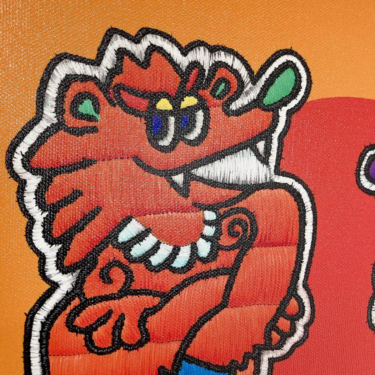 恵那神社の不思議な狛犬【12inch / canvas / 複製原画