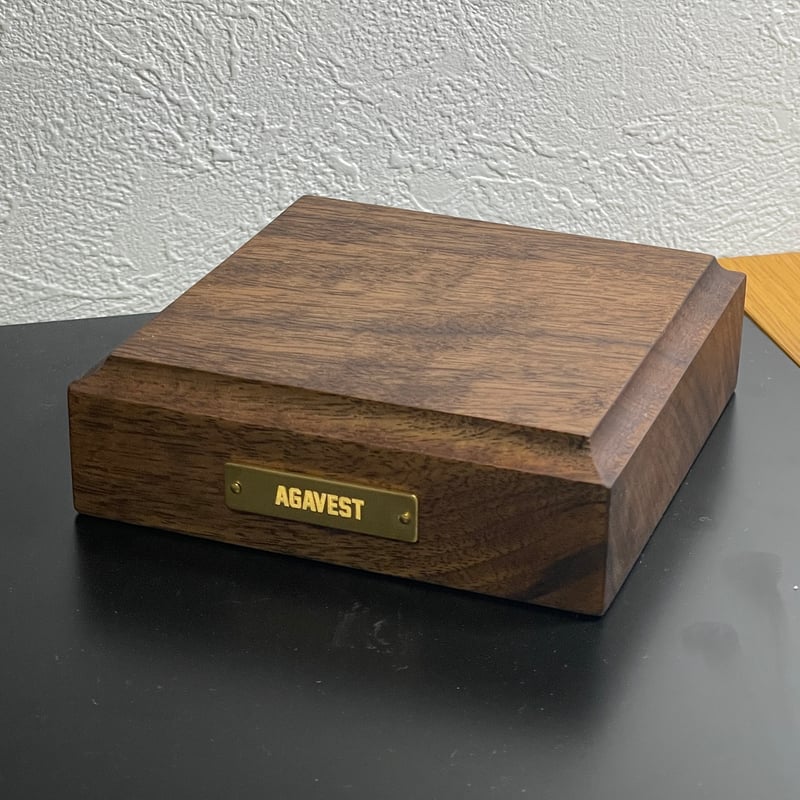 BASE WOOD DESIGN ランタン 台座 花台 ウォールナット×レジン③