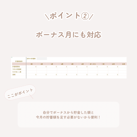 グラフで見える化⌇ずっと使える貯金管理シート