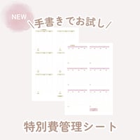 まずはお試し⌇手書き用特別費管理表