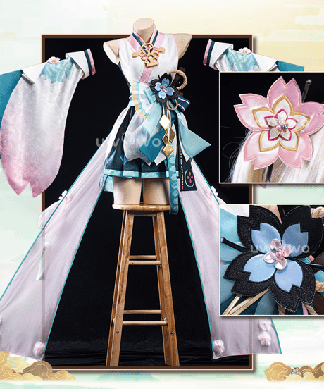 VOCALOID 初音ミク 陰陽師本格幻想コラボ コスプレ 衣装 UWOWO