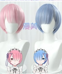 Re:ゼロから始める異世界生活 レム ラム リゼロ コスプレ ウィッグ