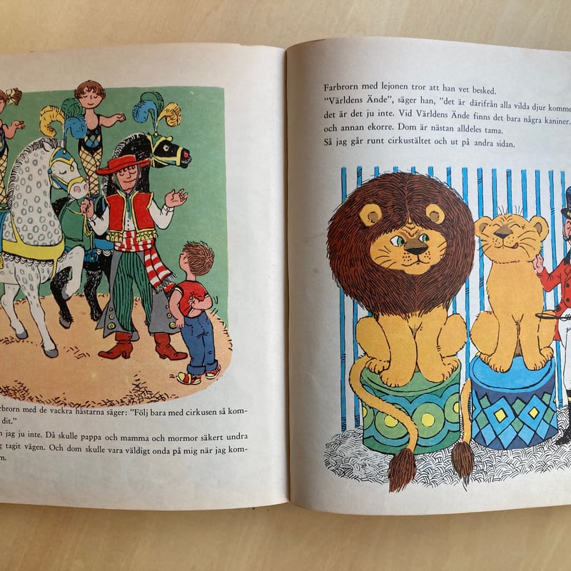 スウェーデン絵本「RESAN TILL VARLDENS ANDE」 ビンテージ 古書 北欧