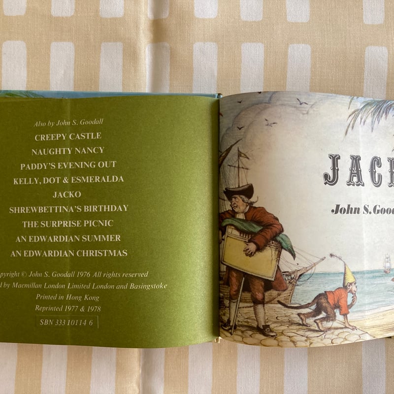 ◇しかけ絵本◇ JOHN S. GOODALL「JACKO」 字のない絵本 サル オウム