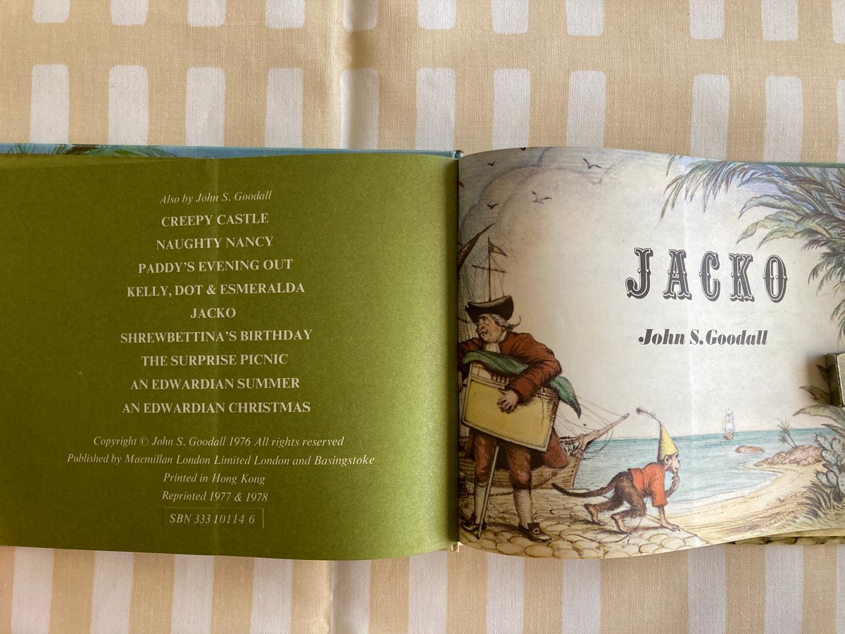 ◇しかけ絵本◇ JOHN S. GOODALL「JACKO」 字のない絵本 サル オウム