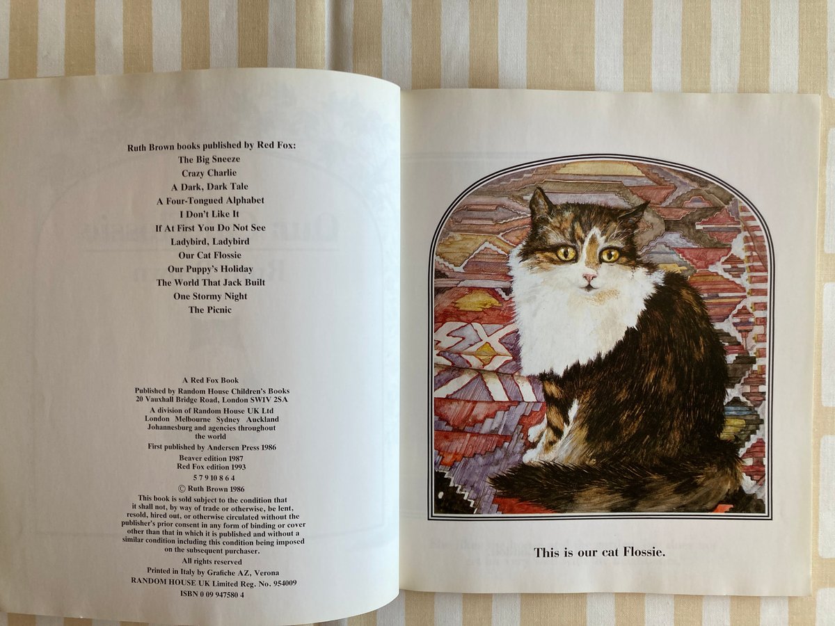 ☆猫△ルース・ブラウン「OUR CAT FLOSSIE」 ねこ ネコ 洋書絵本 英語