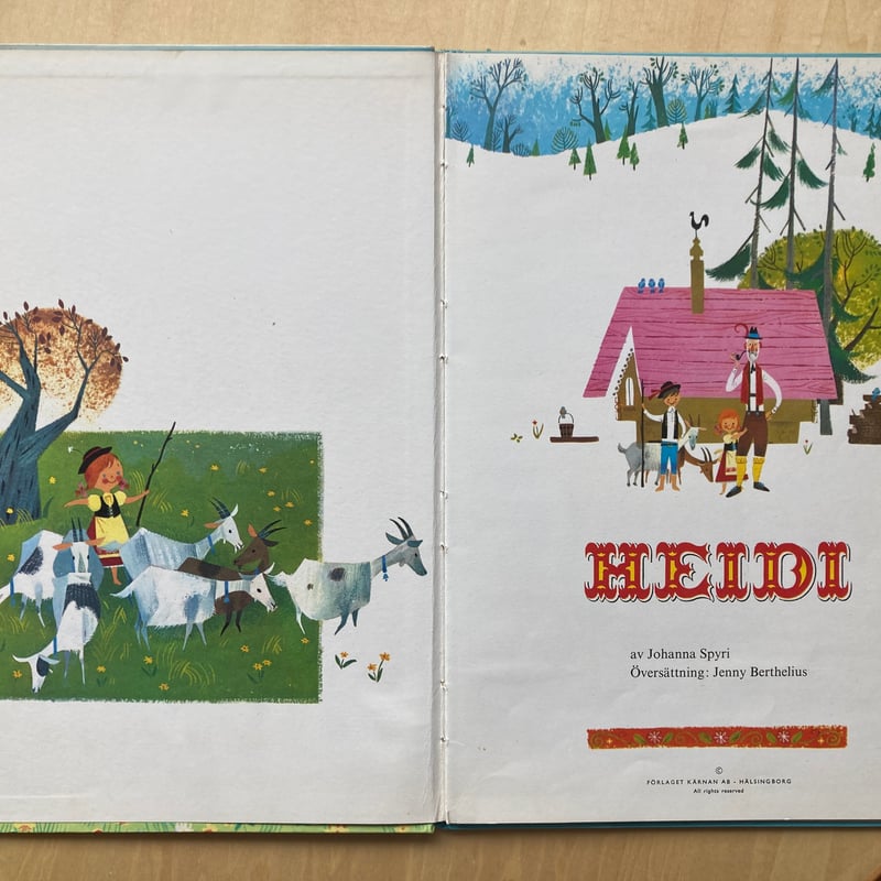 HEIDI（アルプスの少女ハイジ） スウェーデン語絵本 | 書古四角