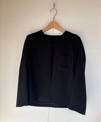 ゴーシュ｜ストレッチブラック ノーカラージャケット