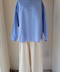ゴーシュ｜ピマタイプライター　バンドカラープルオーバーシャツ