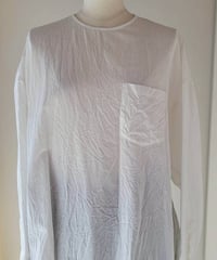 ゴーシュ｜コットンリネンガーゼクルーネックプルオーバーシャツ