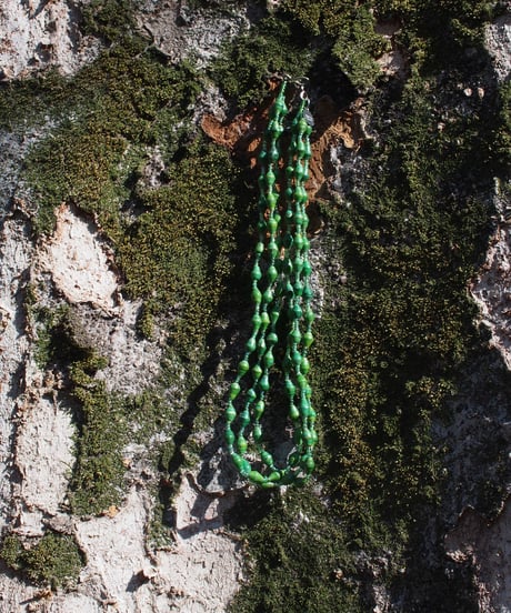 green beads 3 lines necklace from uganda