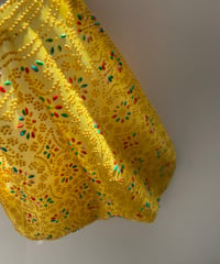 yellow beads flowers bag