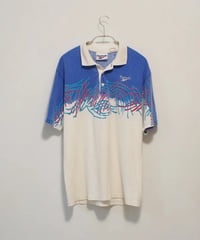 Reebok blue white polo shirt