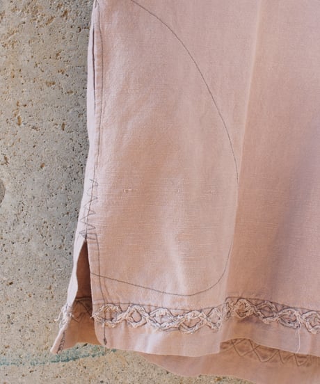 pink ethnic over sized parka