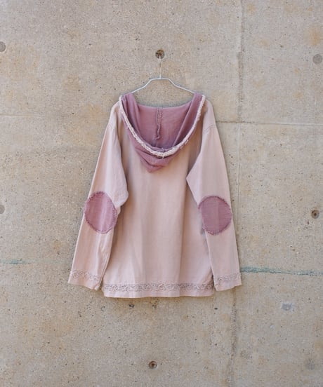 pink ethnic over sized parka