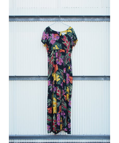 vintage black flowers dress from U.S.A