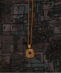 square gold necklace