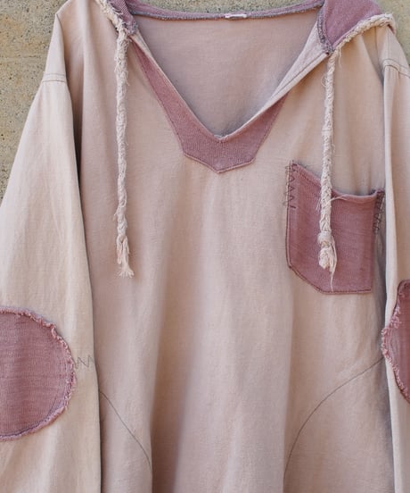 pink ethnic over sized parka