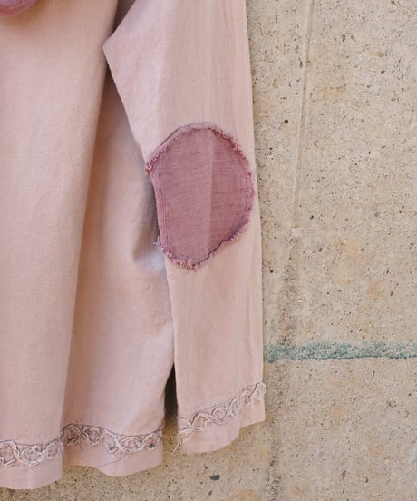 pink ethnic over sized parka