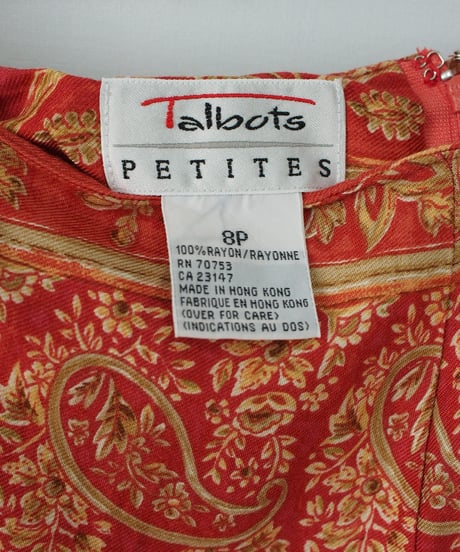 Vintage Talbots pink flowers skirt