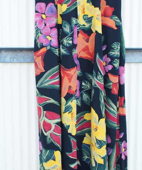 vintage black flowers dress from U.S.A