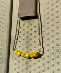 yellow tres necklace