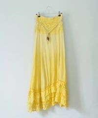 yellow etnic long skirt
