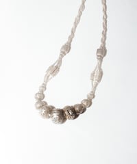 stone beads flower necklace