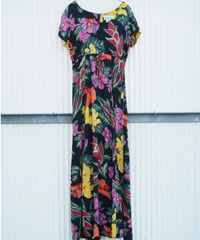 vintage black flowers dress from U.S.A