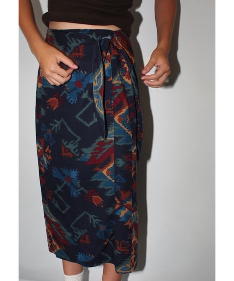 Vintage wrap etnic skirt