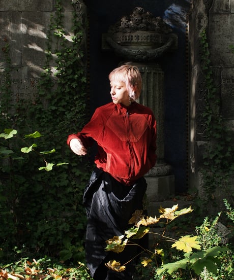 red shapes jacket
