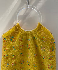 yellow beads flowers bag