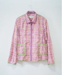 pink lace flowers zip jacket