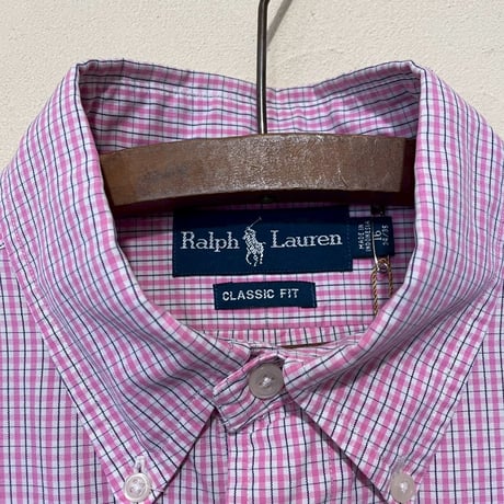 ”RALPH LAUREN” pink check shirt
