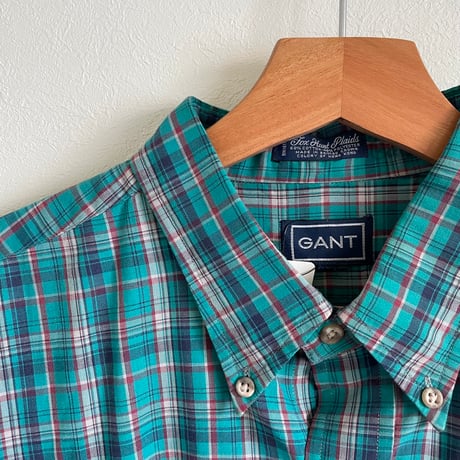 "GANT green" check shirt
