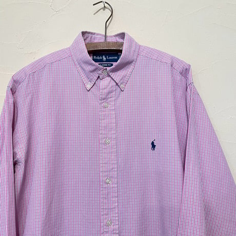 ”RALPH LAUREN” pink check shirt