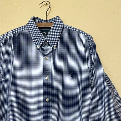 ”RALPH LAUREN” blue check shirt