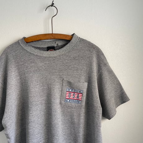 "HARLEY" gray pocket Tshirt