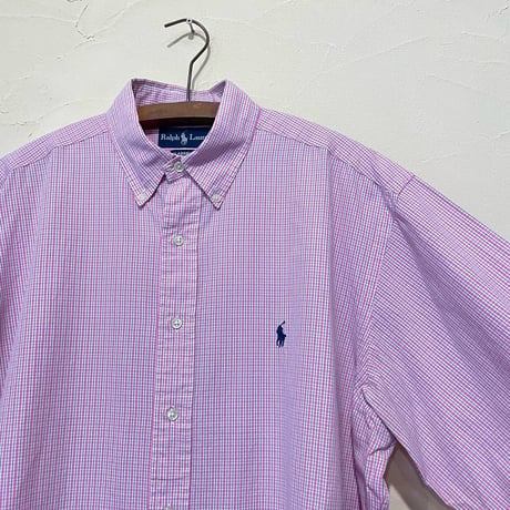 ”RALPH LAUREN” pink check shirt