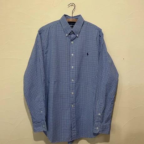 ”RALPH LAUREN” blue check shirt