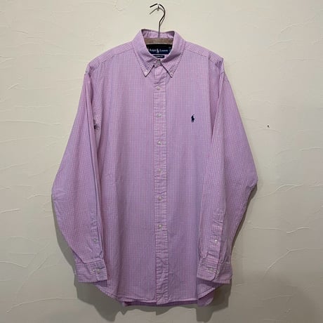 ”RALPH LAUREN” pink check shirt