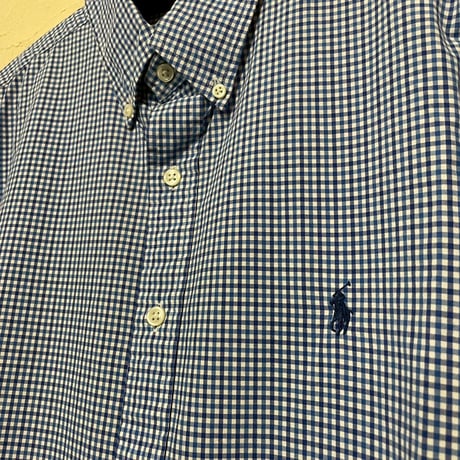 ”RALPH LAUREN” blue check shirt