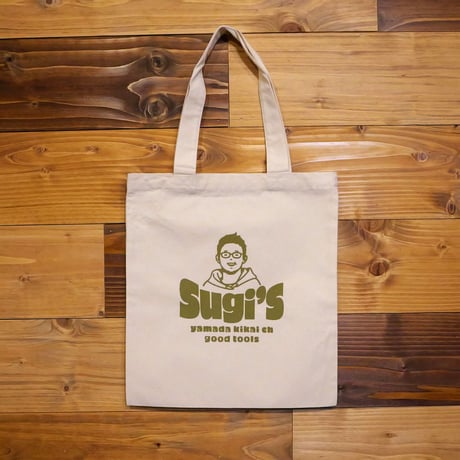 sugi’s プリントトートバッグ　「sugichan」 ナチュラル