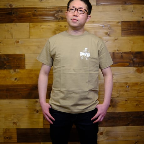 sugi’s Tシャツ　サンドカーキ　「walk」