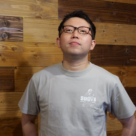 sugi’s Tシャツ　ライトグレー　「walk」