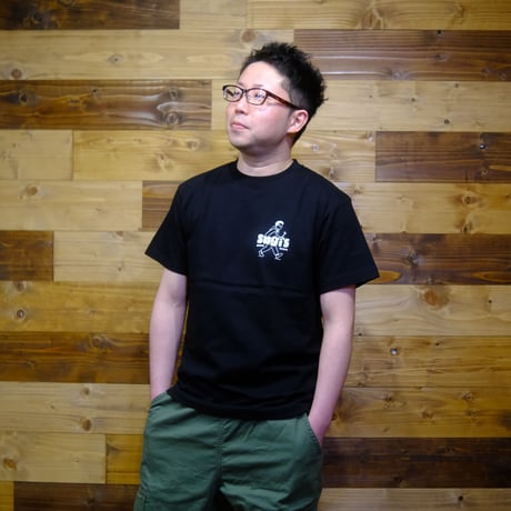sugi’s Tシャツ　黒　「walk」
