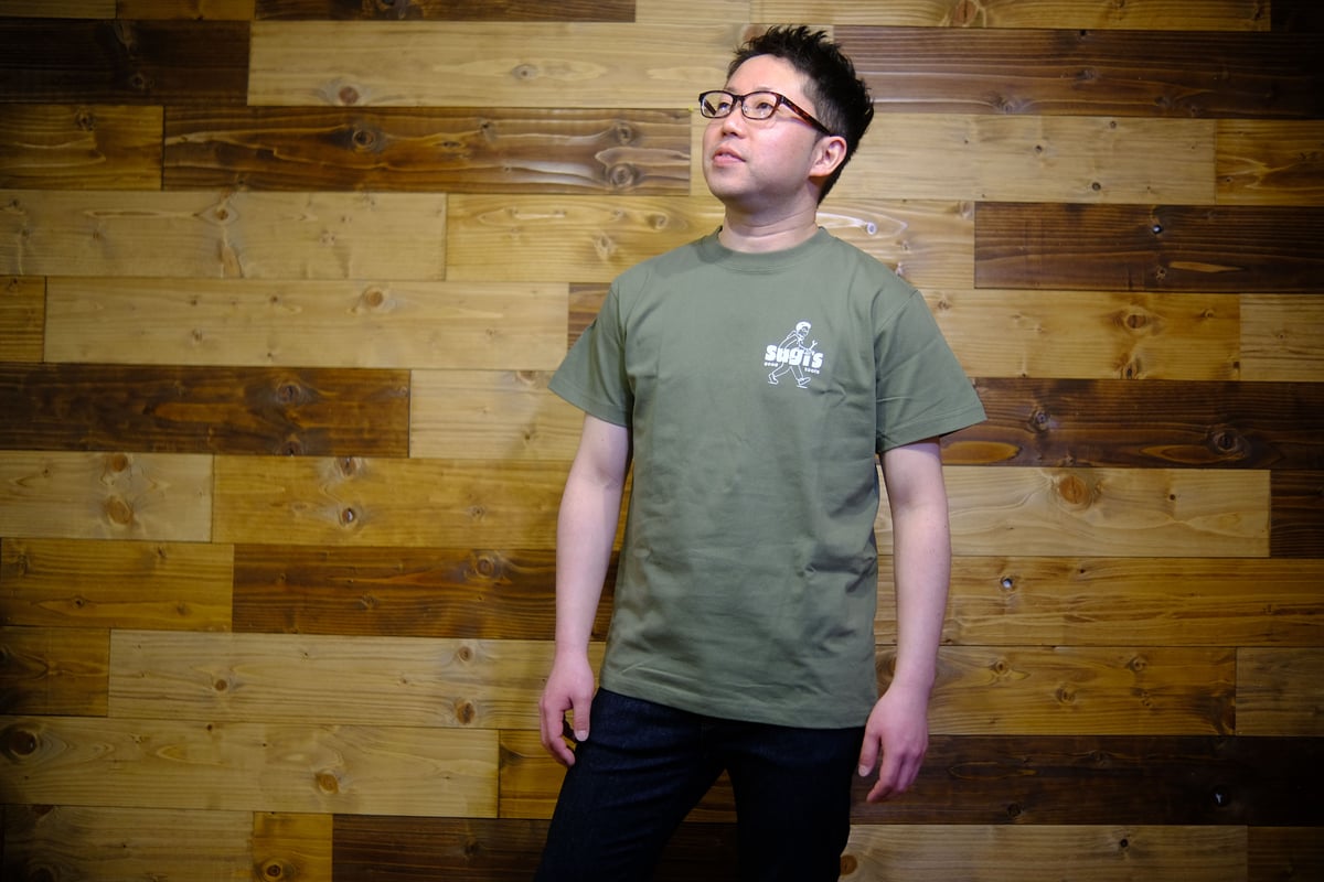 sugi's Tシャツ ライトオリーブ 「walk」 | スギーズ
