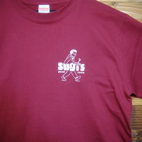 sugi’s Tシャツ　バーガンディ　「walk」
