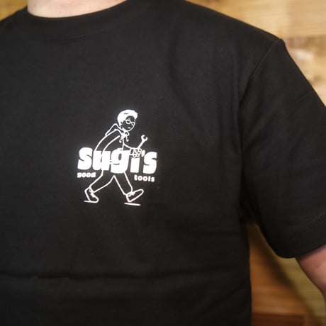 sugi’s Tシャツ　黒　「walk」