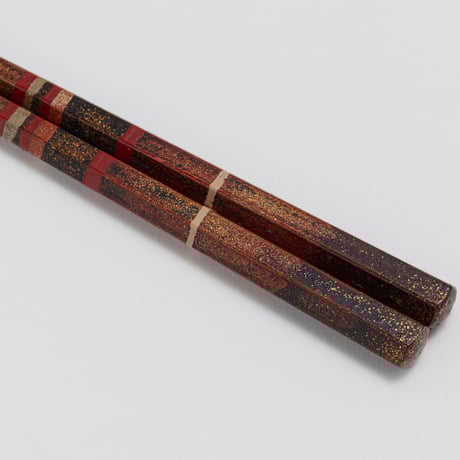 蒔絵御箸 「あかい時」 朱色　22.5㎝